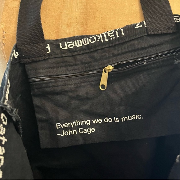 Lincoln Center WELCOME Tote Bag - black white + yellow - John Cage, NYC Souvenir - Picture 5 of 7